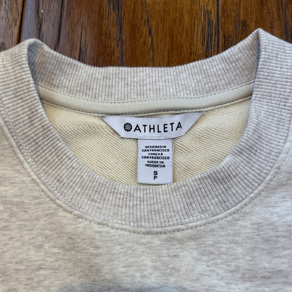 Athleta Heavyweight Terry Ultra Crop Crew Sweatshirt, Small NWT - Picture 3 of 3